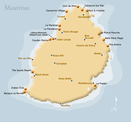 Map Mauritius