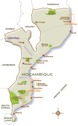 Map of Mozambique