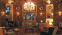 Ngorongoro Crater lodge lounge