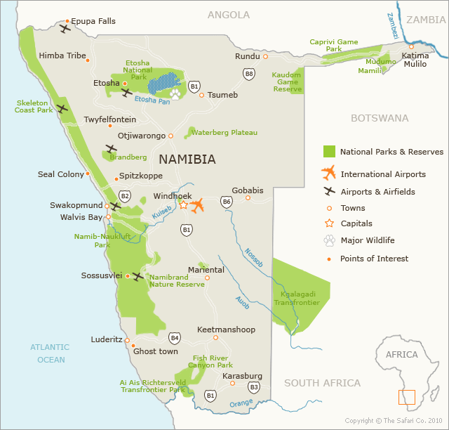 Namibia Map